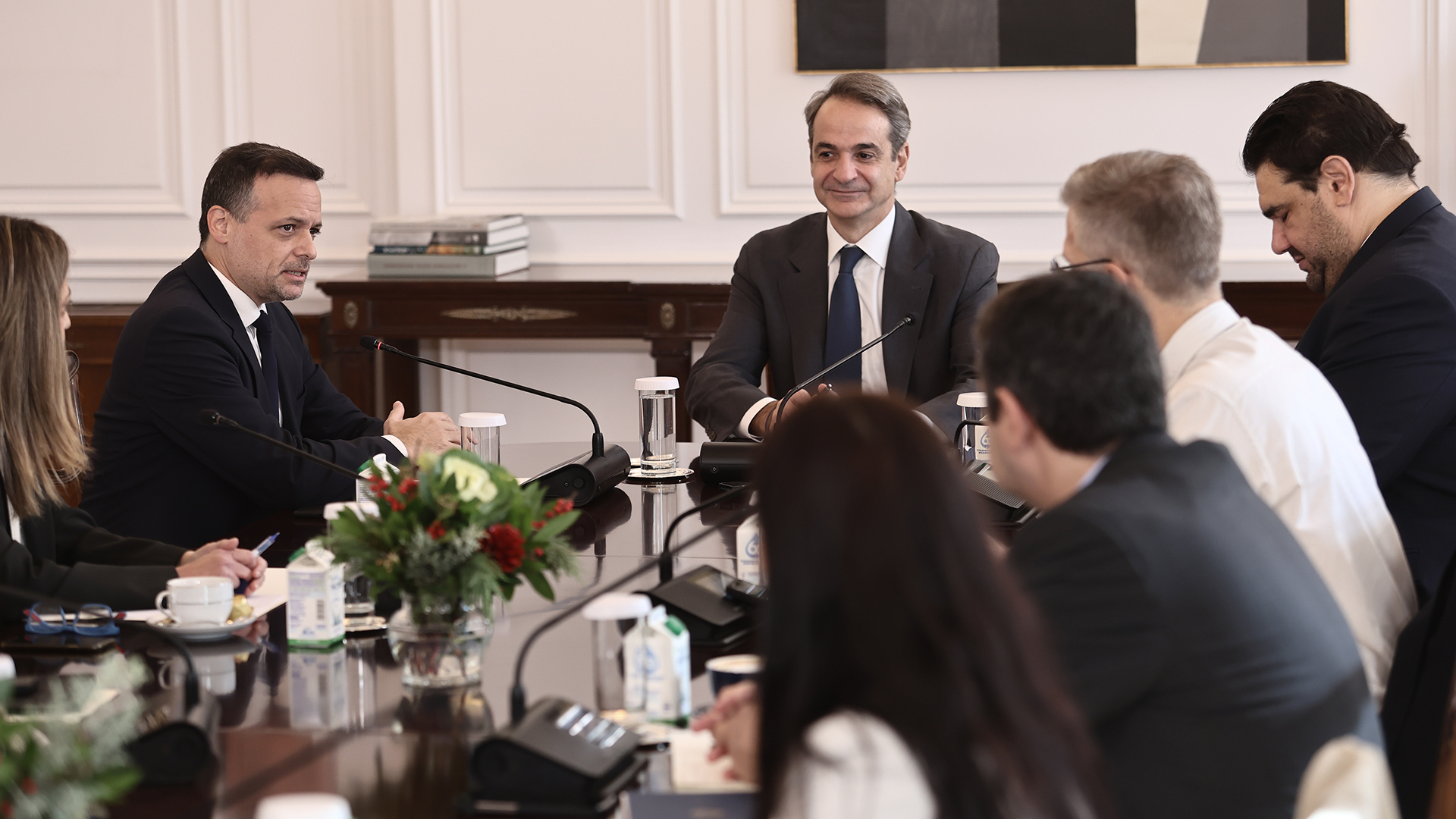 Συνάντηση Μητσοτάκη – Δούκα στο Μέγαρο Μαξίμου-1