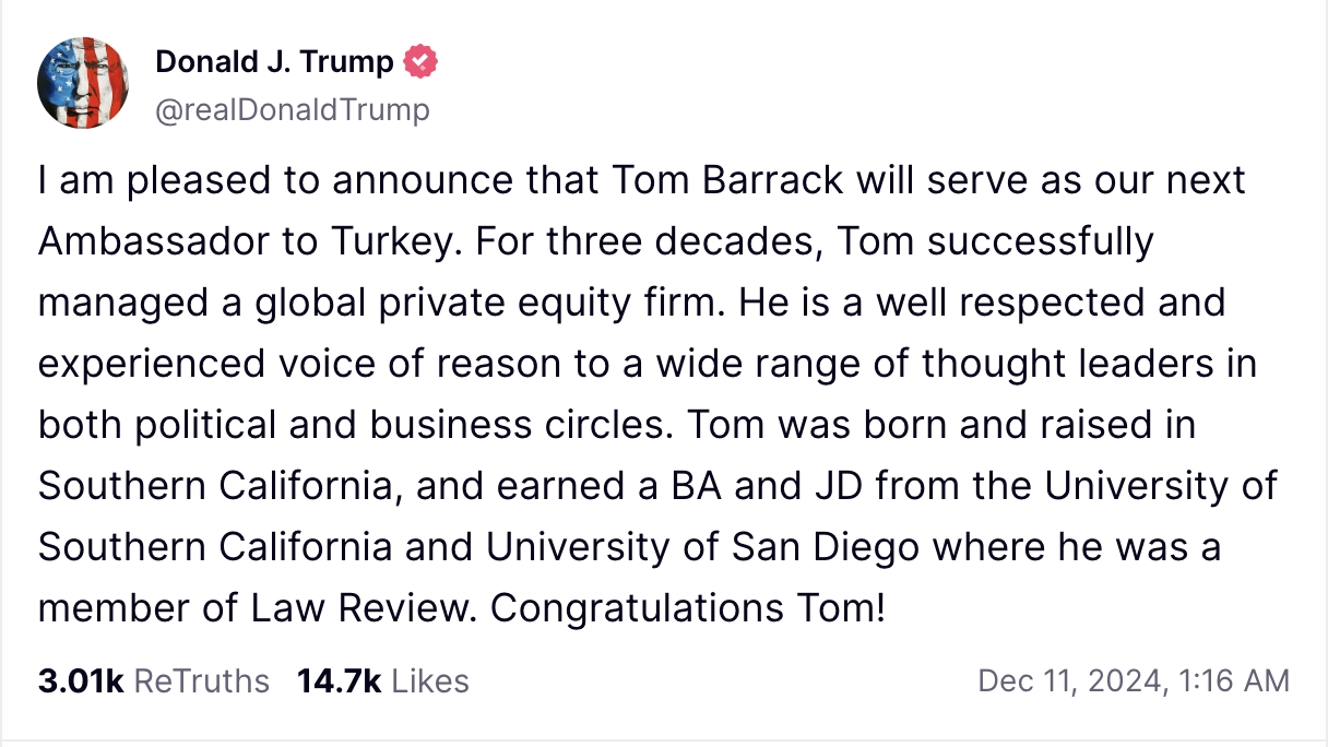 Τουρκία – ΗΠΑ: Ο dealmaker πρέσβης και οι προσδοκίες της Αγκυρας-1