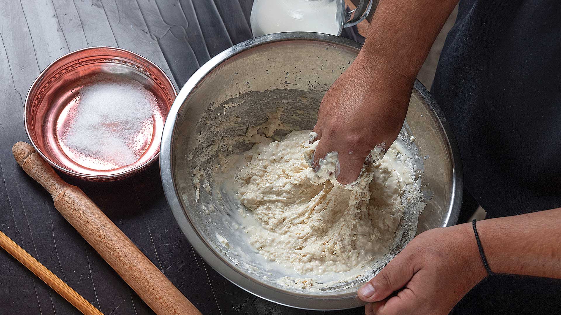 Χειροποίητος τραχανάς, γλυκός, αλευρένιος-2