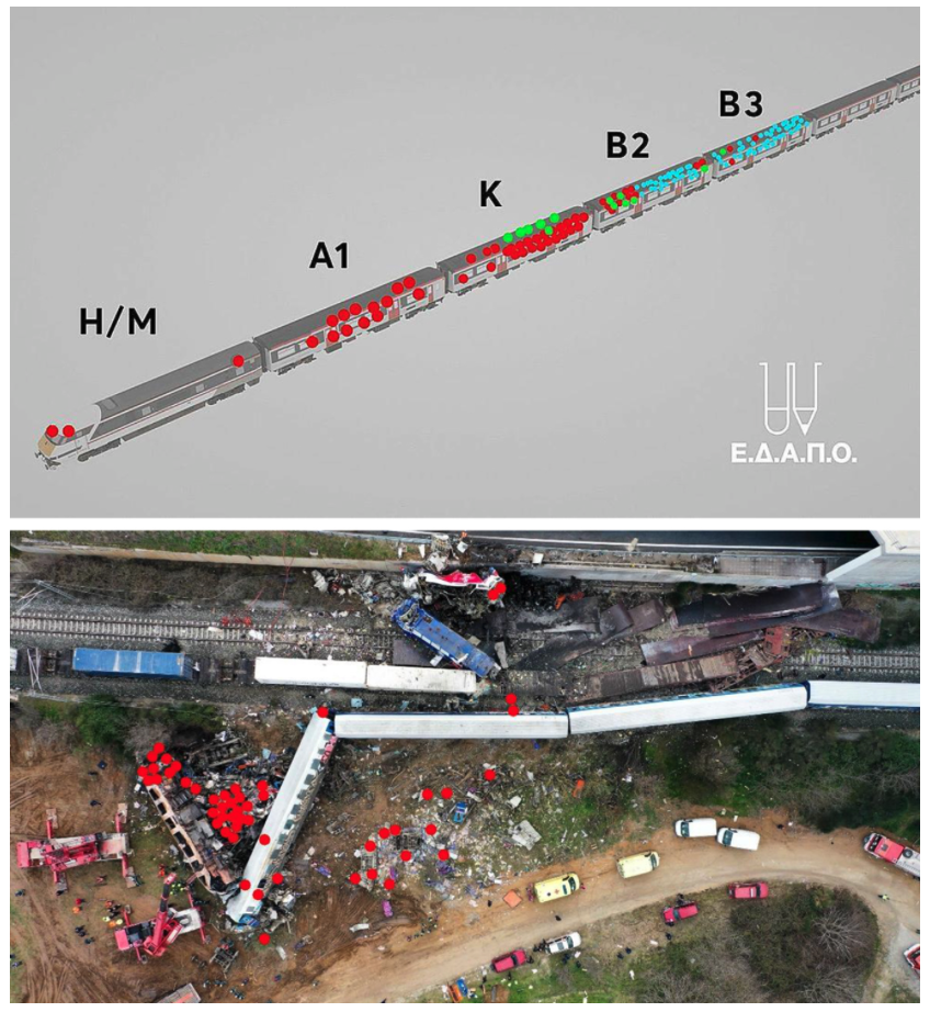 Τέμπη: Οι φωτογραφίες και οι πίνακες του πορίσματος-46