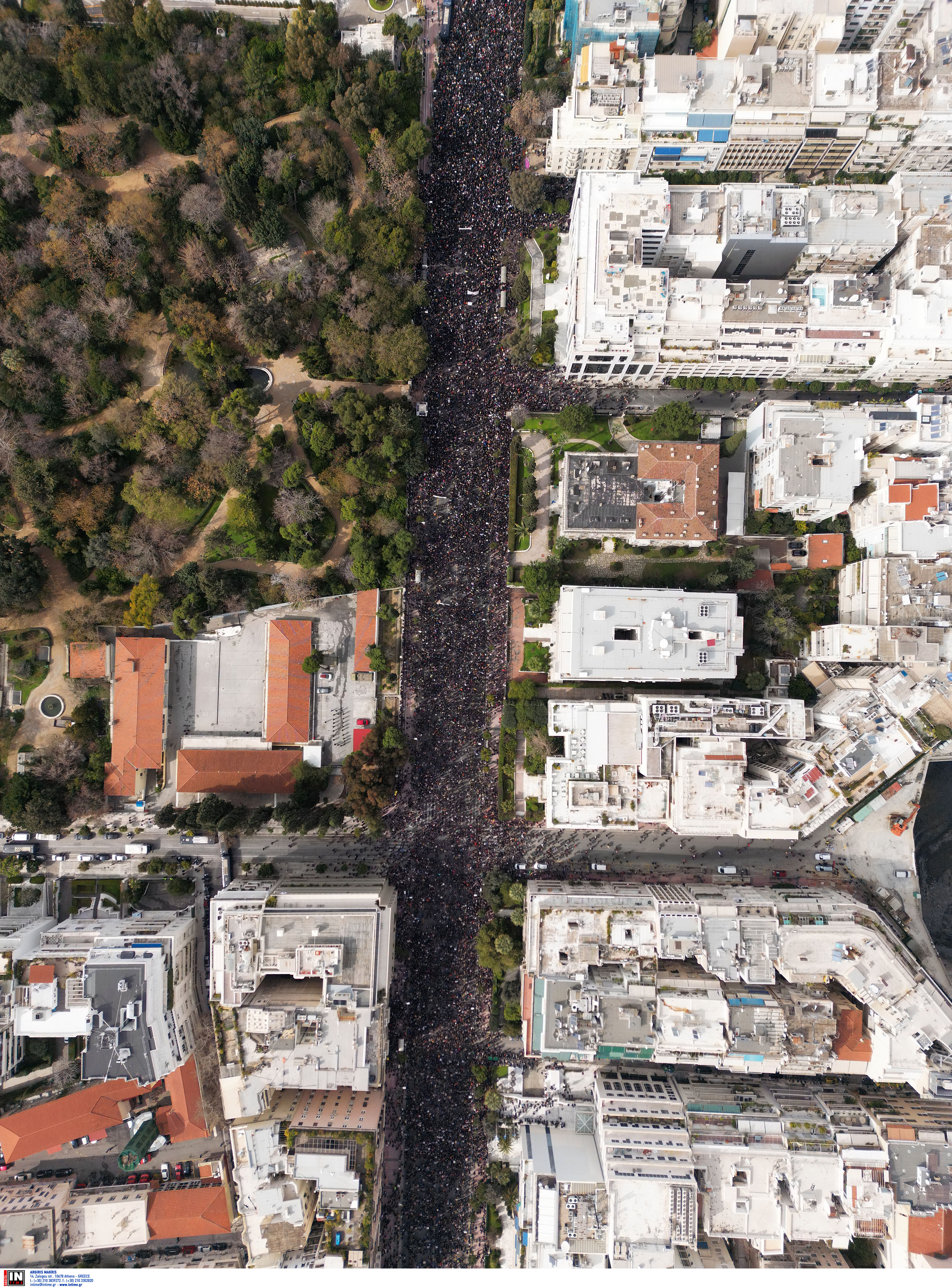 Τέμπη: Η μεγαλειώδης συγκέντρωση στην Αθήνα από ψηλά-6