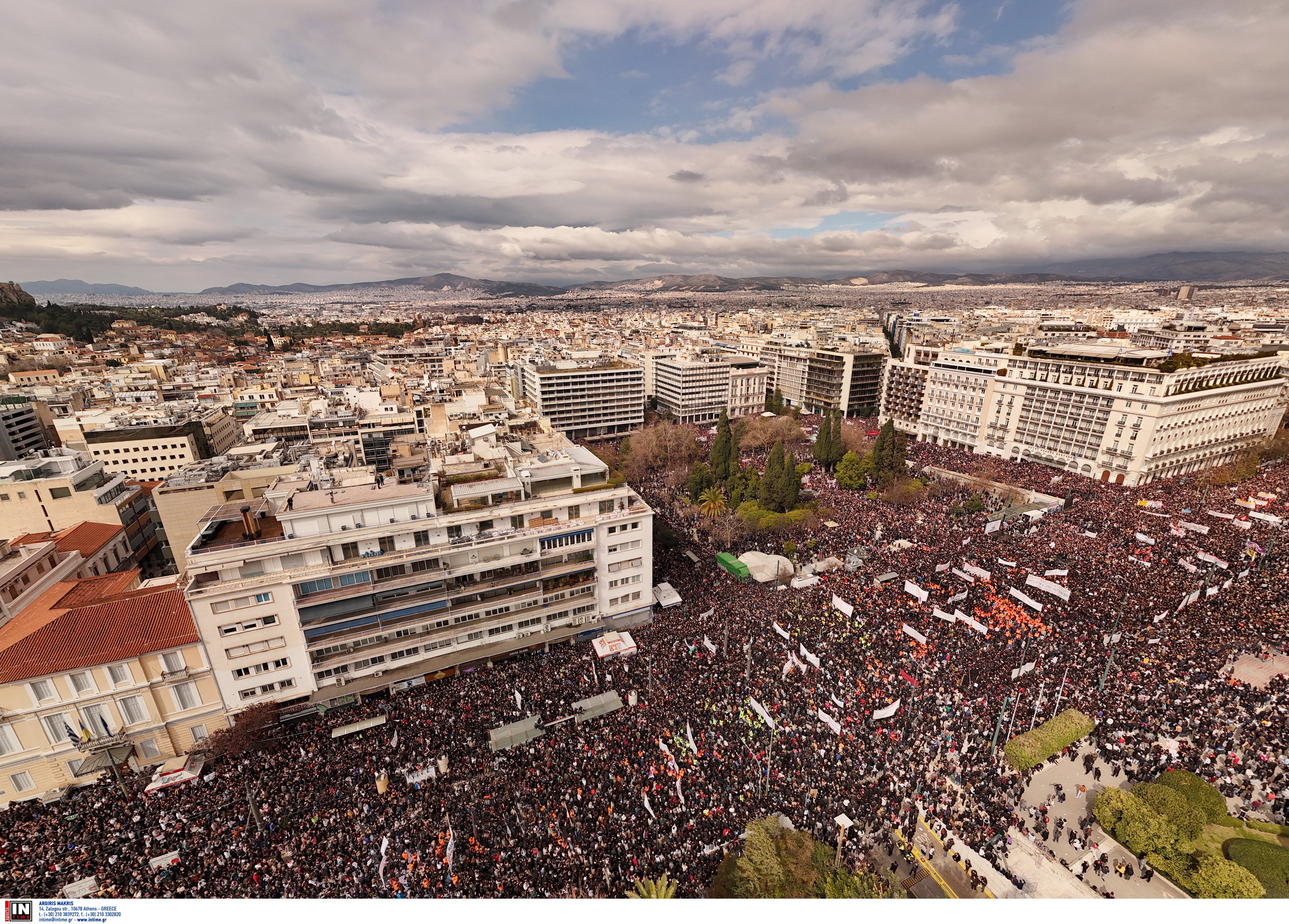 Τέμπη: Η μεγαλειώδης συγκέντρωση στην Αθήνα από ψηλά-7