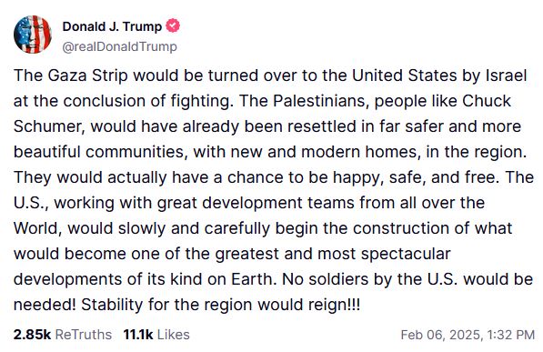 Η Χαμάς απορρίπτει την πρόταση ενώ ο Τραμπ επιμένει: «Η Γάζα θα μας παραδοθεί»-1