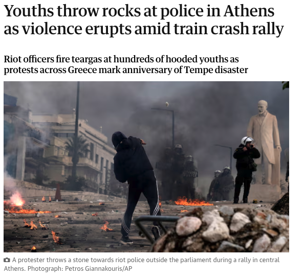 Τέμπη: Διεθνή ΜΜΕ καλύπτουν τις μαζικές διαδηλώσεις στην Ελλάδα-3