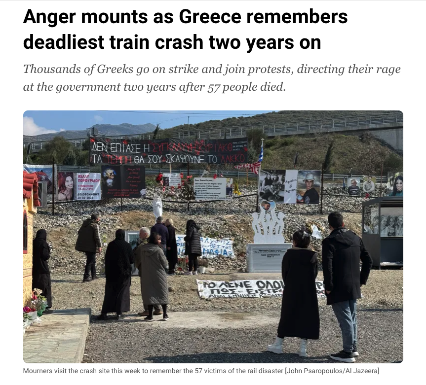 Τέμπη: Διεθνή ΜΜΕ καλύπτουν τις μαζικές διαδηλώσεις στην Ελλάδα-6