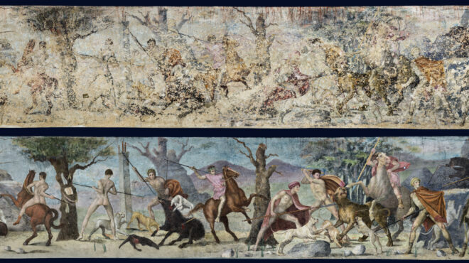 βεργίνα-η-τοιχογραφία-με-το-κυνήγι-στο-563539048