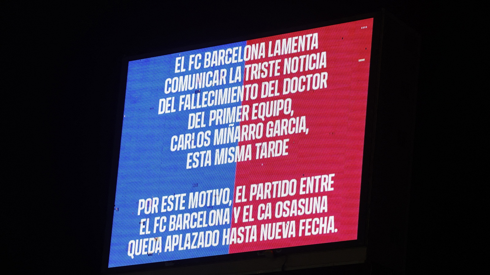 Μπαρτσελόνα: Ο αιφνίδιος θάνατος του γιατρού της ανέβαλε τον αγώνα με την Οσασούνα-1