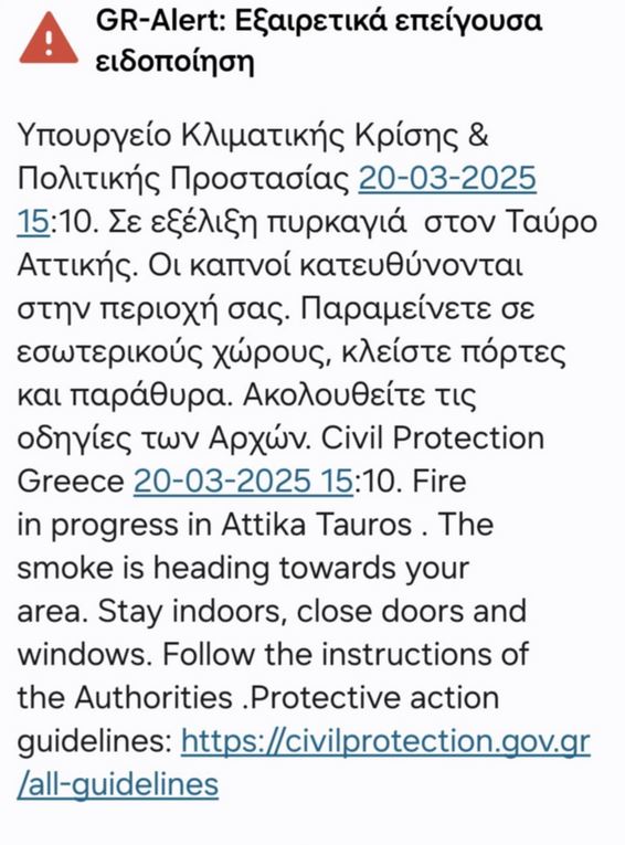 Πυρκαγιά στον Ταύρο – Ισχυρές δυνάμεις της Πυροσβεστικής στο σημείο – Ηχησε το 112-1