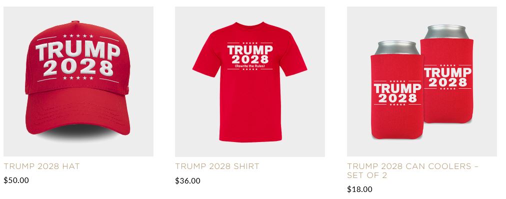 ΗΠΑ: Καπελάκια «Trump 2028» στο ηλεκτρονικό κατάστημα του Τραμπ-3