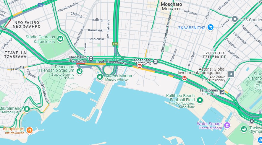 Κυκλοφοριακό κομφούζιο στην Ποσειδώνος λόγω τροχαίου με μοτοσικλέτα-1