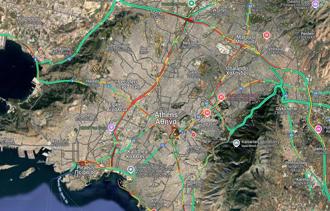 Στο «κόκκινο» η κίνηση σε Κηφισό και Αττική Οδό-1