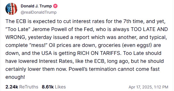 ΗΠΑ: Ο Τραμπ ζητά αποπομπή του επικεφαλής της Fed, γιατί δεν μειώνει τα επιτόκια-1