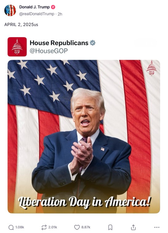 Τραμπ: «Νομίζω ότι πάει πολύ καλά», είπε για τους δασμούς-1