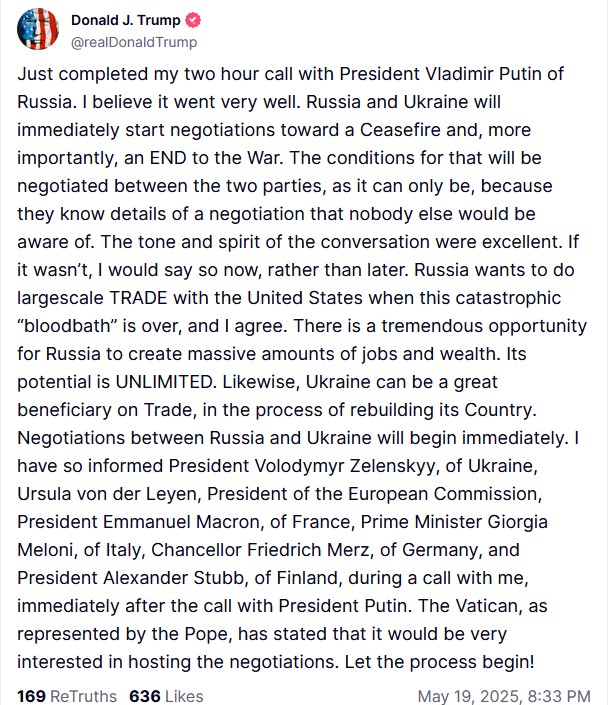 Πούτιν: Συμφωνία με Τραμπ για μνημόνιο ειρήνης με την Ουκρανία-1