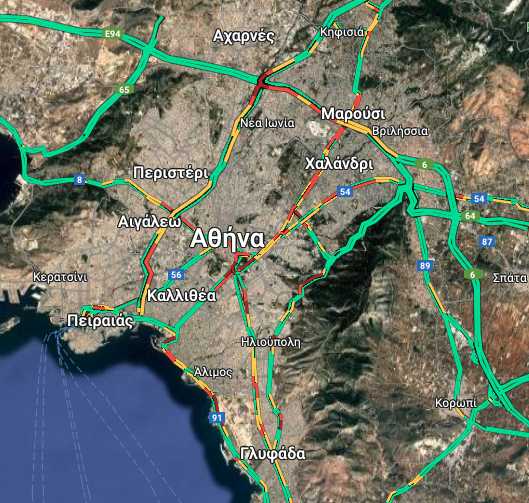 Μποτιλιάρισμα στη Λεωφόρο Συγγρού λόγω τροχαίου – Η κίνηση στους δρόμους-1