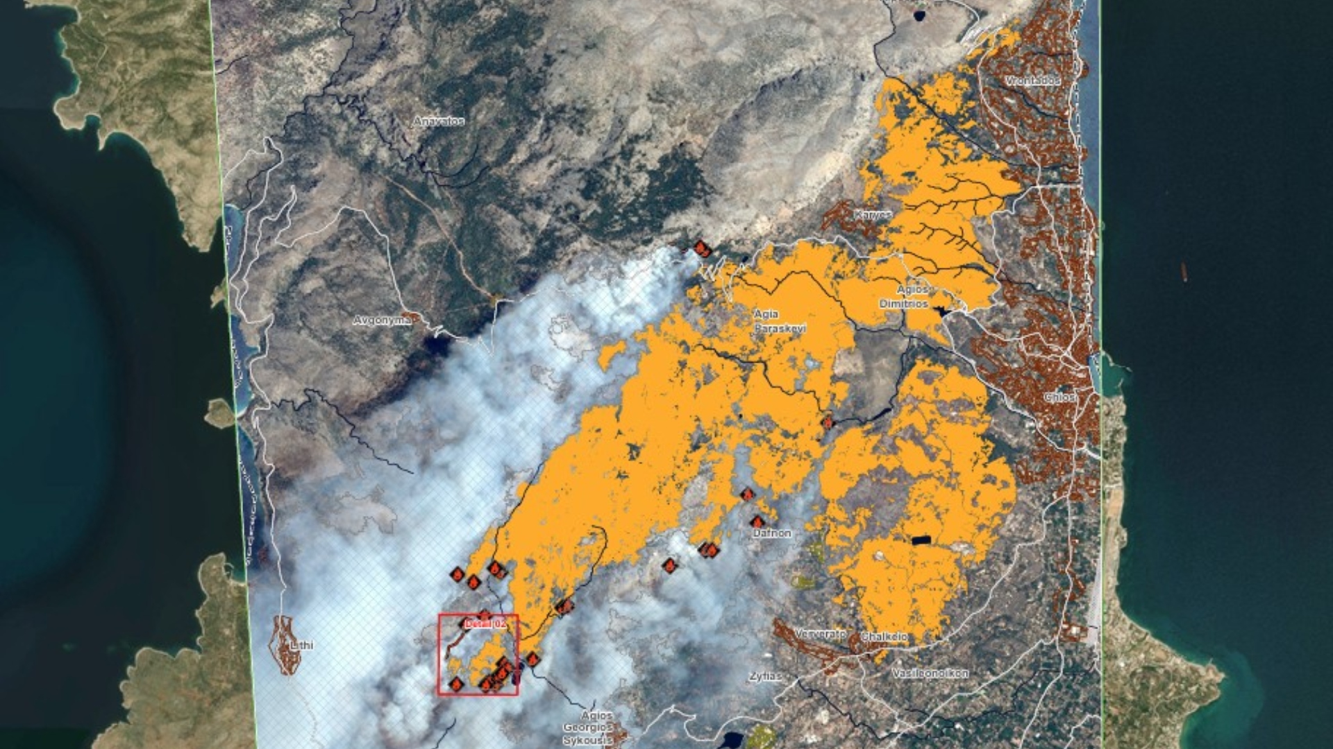 Φωτιά στη Χίο: Χάρτης του Copernicus δείχνει τις καμένες εκτάσεις-2