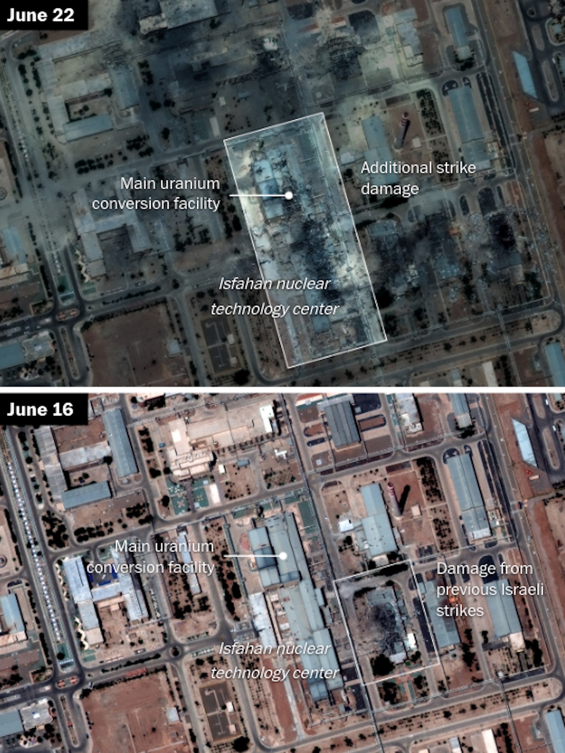 Ιράν: Τι απέμεινε από τις πυρηνικές εγκαταστάσεις (δορυφορικές εικόνες)-3