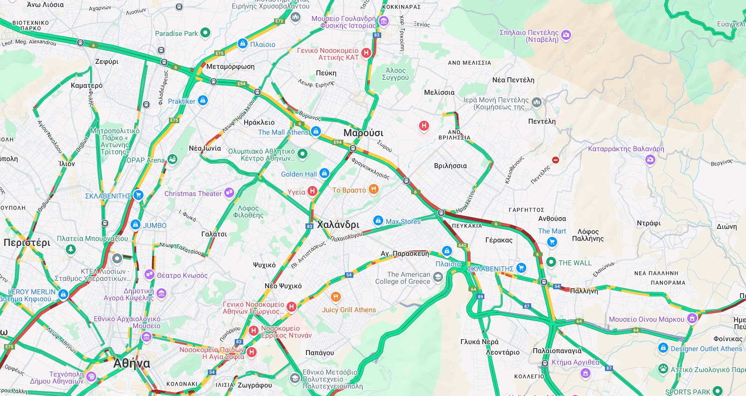 Εξοδος του Αγίου Πνεύματος: Κυκλοφοριακό χάος στους δρόμους της Αττικής – Στο «κόκκινο» η κίνηση-2