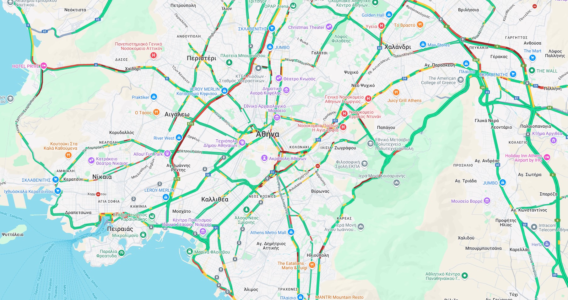 Εξοδος του Αγίου Πνεύματος: Κυκλοφοριακό χάος στους δρόμους της Αττικής – Στο «κόκκινο» η κίνηση-1