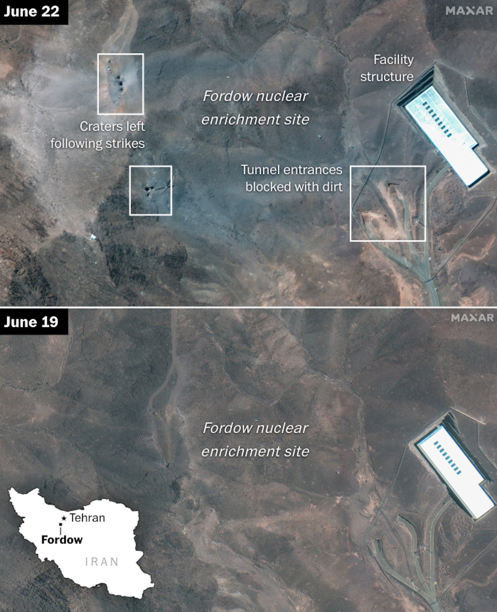 Ιράν: «Σοβαρές ζημιές» στις πυρηνικές εγκαταστάσεις από τα αμερικανικά πλήγματα-1