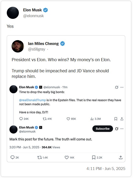 Μετρούν απώλειες Τραμπ και Μασκ: Το χρονικό της σύγκρουσης και η επόμενη ημέρα-11