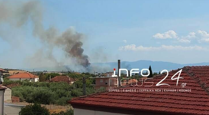 Οριοθετήθηκε η φωτιά σε εργοστάσιο ξυλείας στις Σέρρες – Ηχησε το 112-2