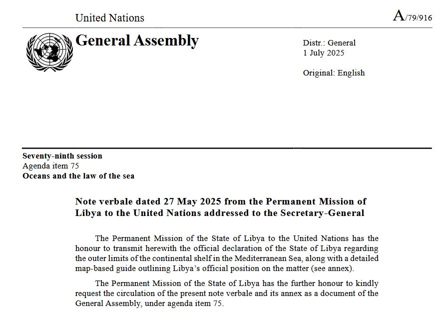 Λιβύη: Ρηματική διακοίνωση στον ΟΗΕ – Κατέθεσε χάρτη με υφαλοκρηπίδα έως την Κρήτη-1