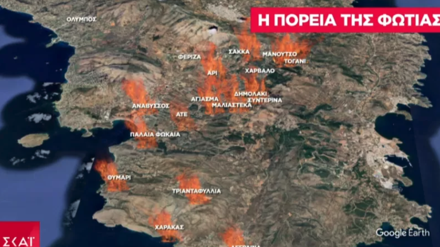 Πύρινος εφιάλτης σε Κερατέα και Ηλεία-4