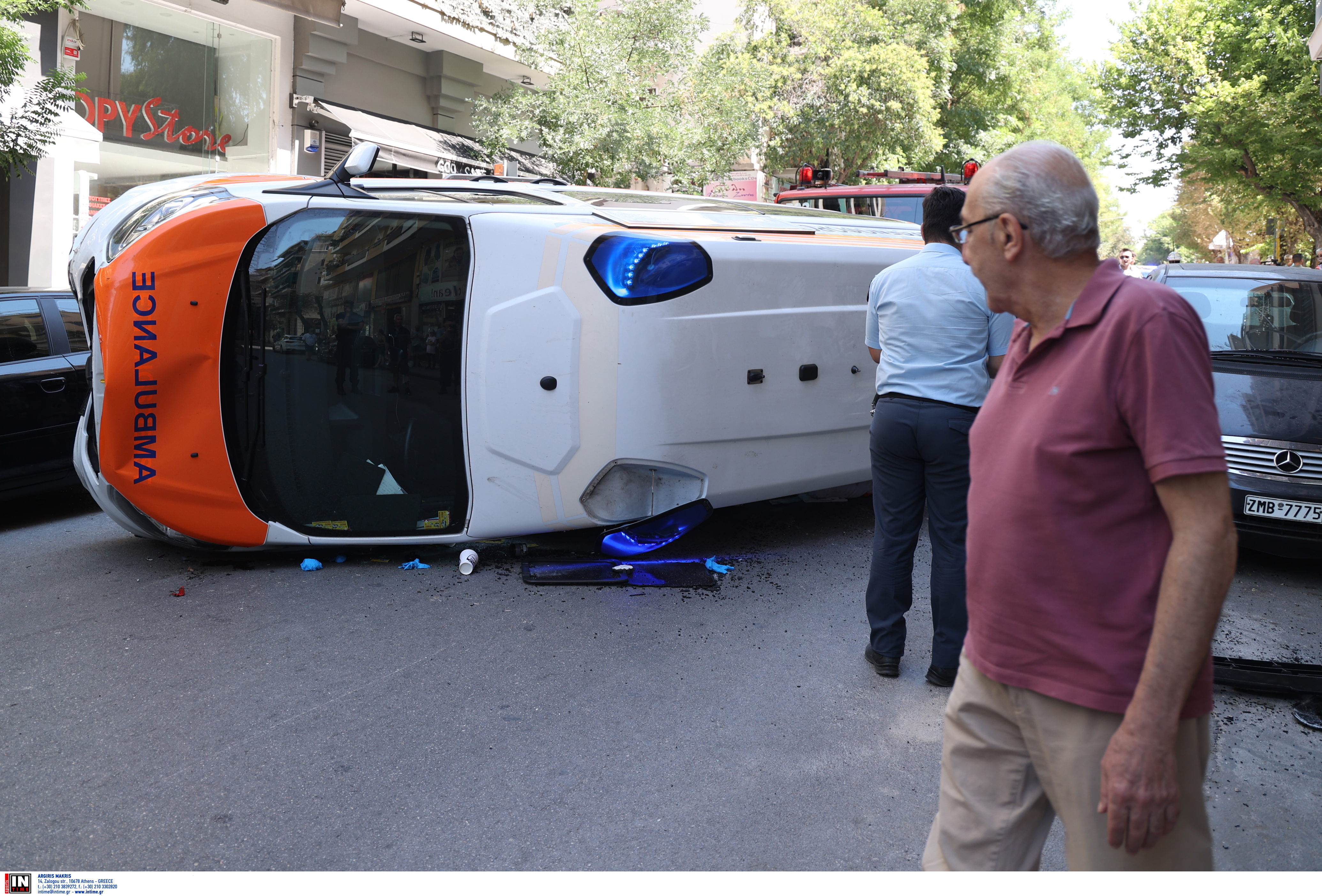 Γουδή: Ατύχημα με ιδιωτικό ασθενοφόρο που μετέφερε τραυματία-2