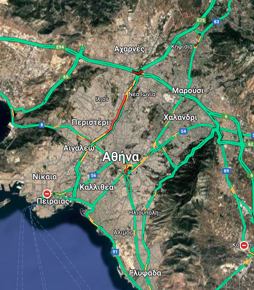 Μποτιλιάρισμα στον Κηφισό λόγω τροχαίου – Πού έχει κίνηση-1