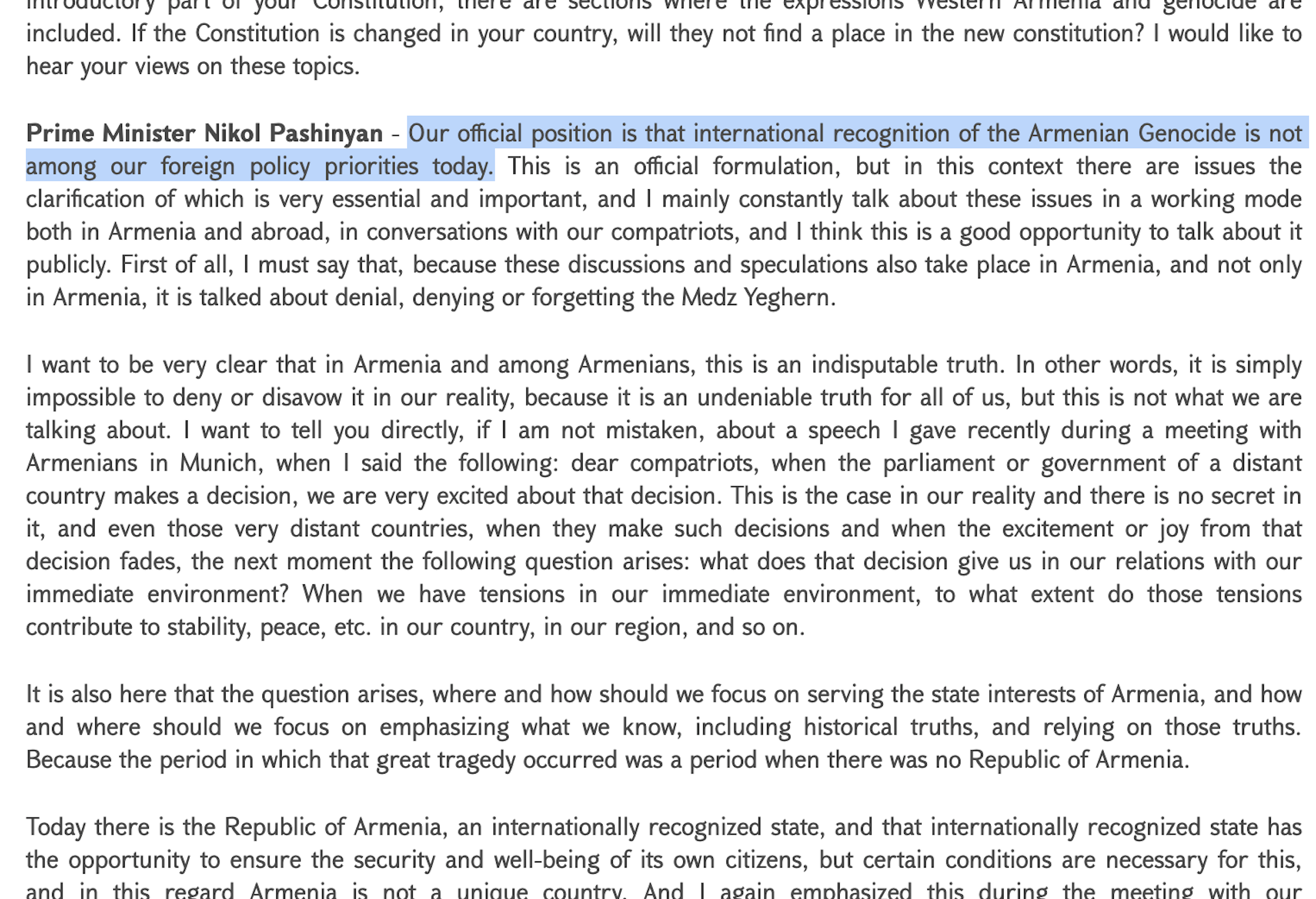 Αρμενία: «Ξαναγράφει» το παρελθόν για να «καλοπιάσει» την Τουρκία – Αντιδράσεις εντός και εκτός των συνόρων-1