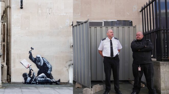 λονδίνο-γκράφιτι-του-banksy-έξω-από-δικαστή-563802508