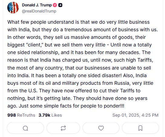 Τραμπ: Η Ινδία προσφέρθηκε να μηδενίσει τους δασμούς σε αμερικανικά προϊόντα-1