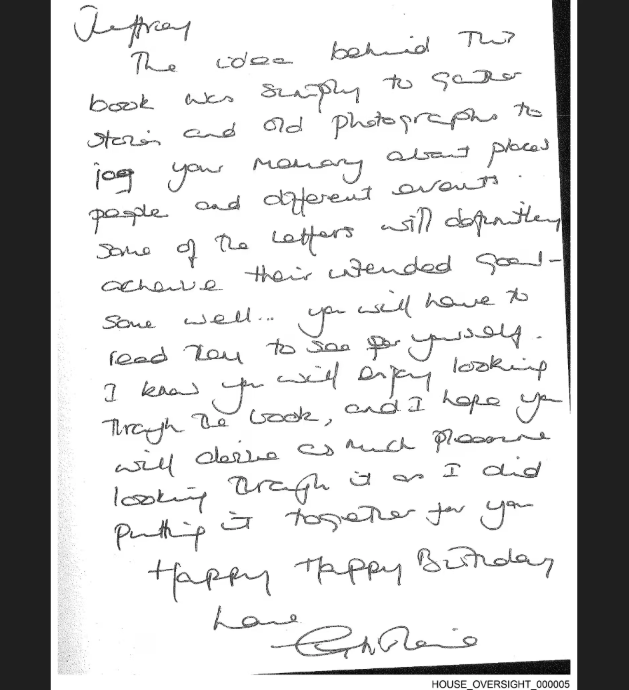 Προσωπικές φωτογραφίες και υπονοούμενα στο λεύκωμα γενεθλίων του Επσταϊν-2