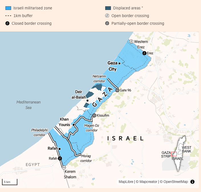 Η μεγάλη φυγή των Παλαιστινίων από την πόλη της Γάζας – Εικόνες και χάρτες-6