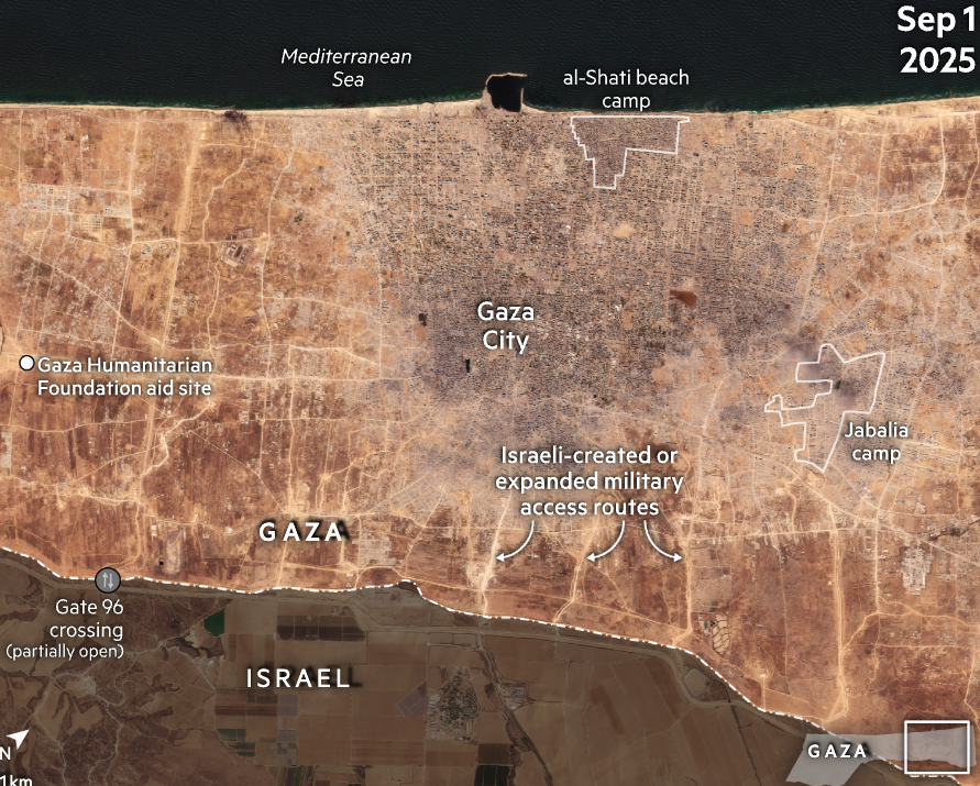 Η μεγάλη φυγή των Παλαιστινίων από την πόλη της Γάζας – Εικόνες και χάρτες-5