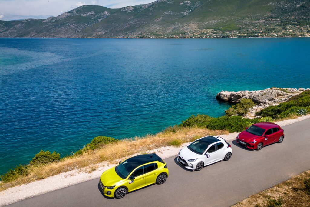 Συγκριτική δοκιμή: MG3 Hybrid+ – Peugeot 208 Hybrid 145 – Toyota Yaris Hybrid 130-2