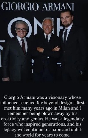 «Ασυμβίβαστος μέχρι το τέλος» – Φόρος τιμής στον θρυλικό σχεδιαστή Τζόρτζιο Αρμάνι-1