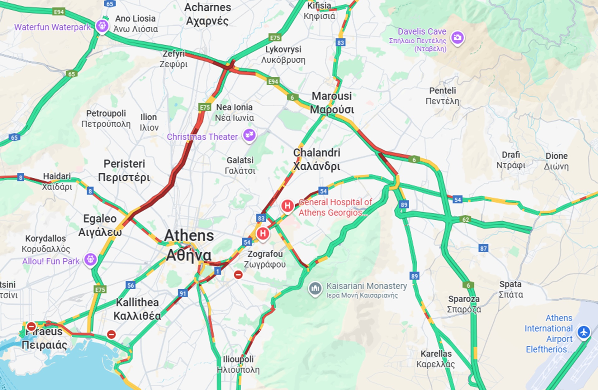Κίνηση στους δρόμους: Σημειωτόν στον Κηφισό – Καθυστερήσεις στην Αττική Οδό-1