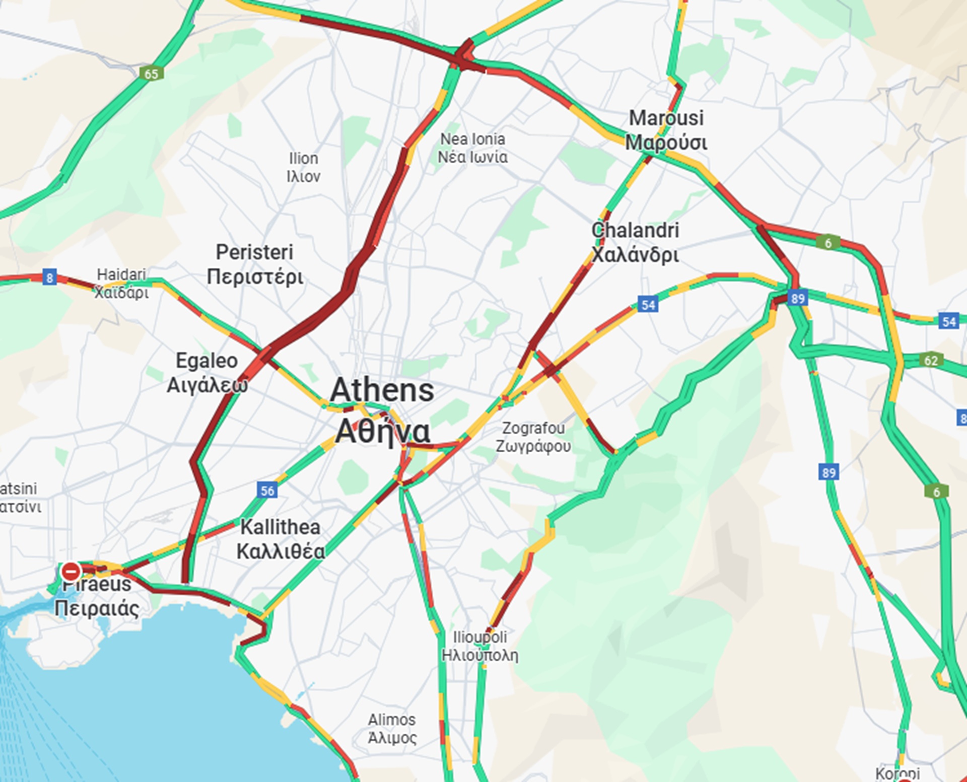 Κίνηση στους δρόμους: Ημίωρες καθυστερήσεις στην Αττική Οδό, σημειωτόν στον Κηφισό-1