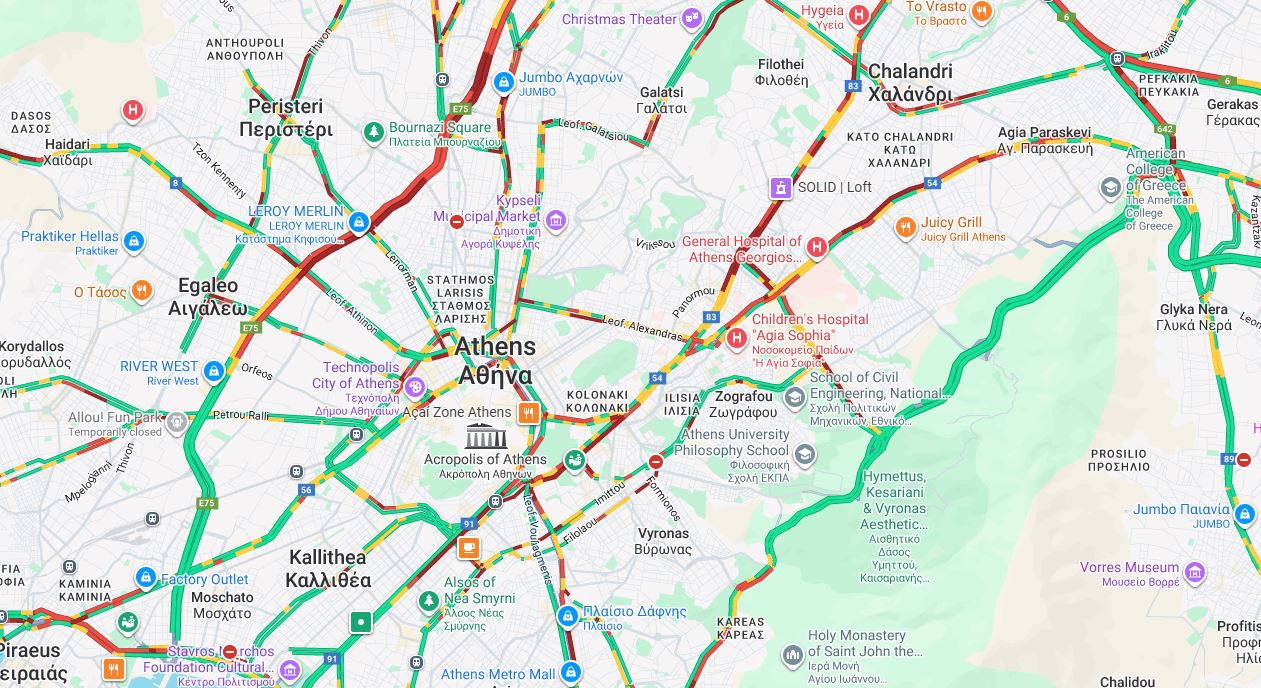 Κίνηση στους δρόμους: Προβλήματα ξανά στον Κηφισό – Πού αλλού υπάρχουν καθυστερήσεις-1