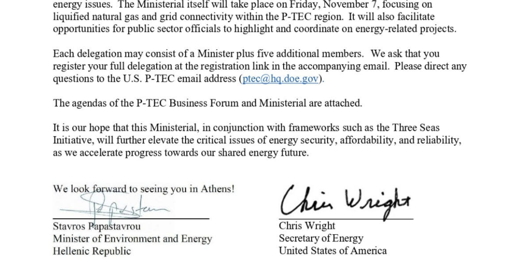 Τηλεφωνική επικοινωνία Παπασταύρου – Ράιτ ενόψει της υπουργικής διάσκεψης που θα λάβει χώρα στην Αθήνα-2