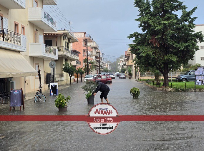 Κακοκαιρία: Εικόνες χάους στο Μεσολόγγι – Κλειστά τα σχολεία αύριο-1