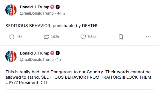 Σκληρή επίθεση Τραμπ σε Δημοκρατικούς – Μιλά για «εσχάτη προδοσία» και θανατική ποινή-1