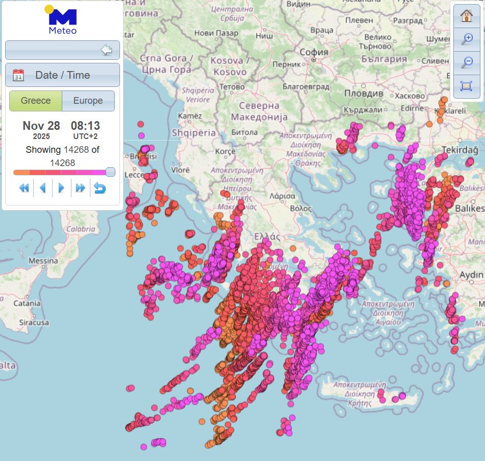 Κακοκαιρία Adel: Ισχυρή καταιγίδα στην Αττική – Πού θα «χτυπήσει» τις επόμενες ώρες-1