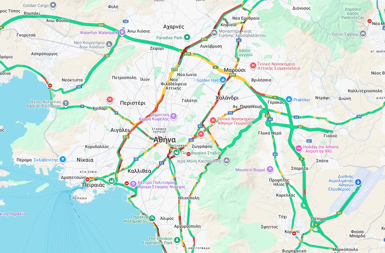 Κίνηση στους δρόμους: Προβλήματα σε Κηφισό και κέντρο – Καθυστερήσεις στην Αττική Οδό-1