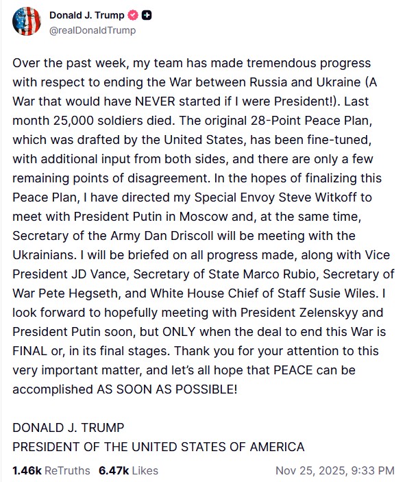 Ο Τραμπ στέλνει τον Γουίτκοφ στη Μόσχα για συνομιλίες με τον Πούτιν-1