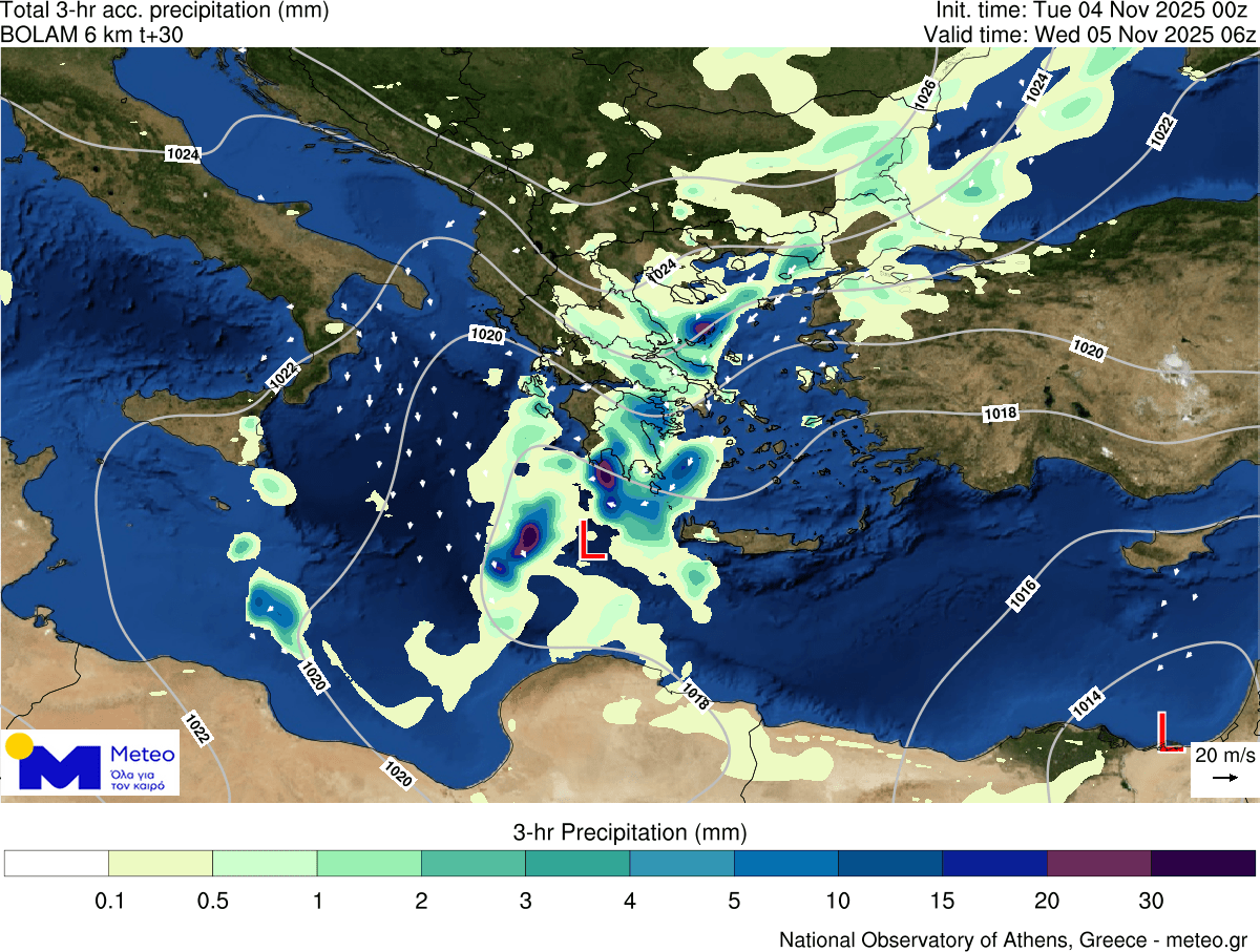 Meteo: Καταιγίδες έως και αύριο – Πού θα είναι έντονα τα φαινόμενα-2