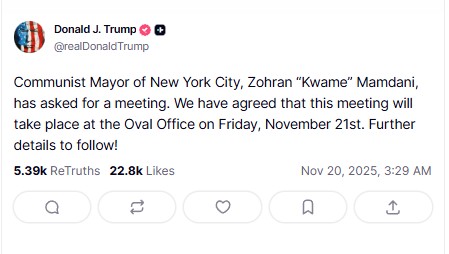 Συνάντηση Τραμπ – Μαμντάνι: Η «παγίδα» του Οβάλ Γραφείου και το «κοινό έδαφος»-1