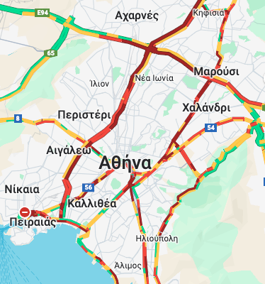 Κακοκαιρία «Byron»: Χάος στους δρόμους της Αθήνας – Πού έχει μποτιλιάρισμα-1